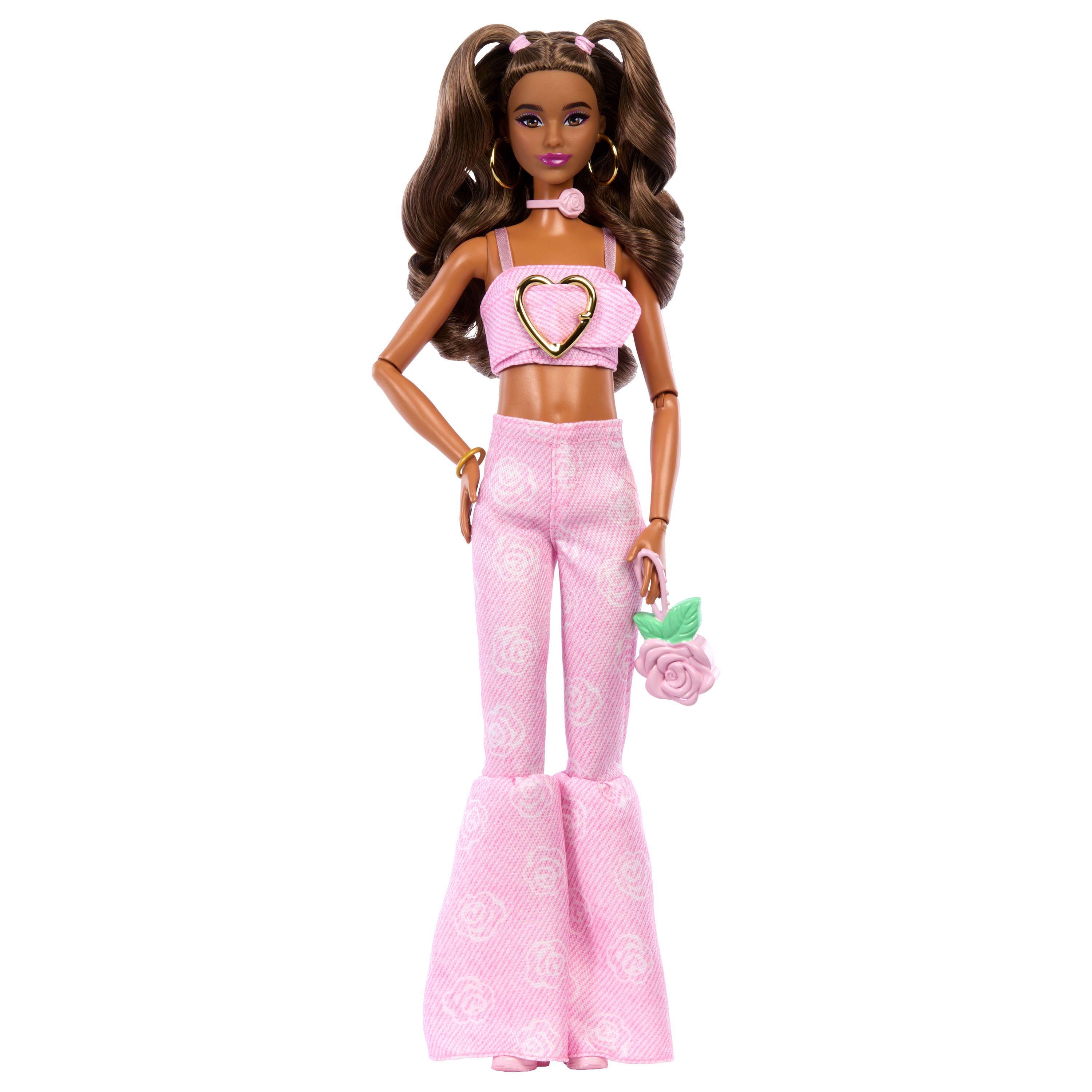 Barbie Deluxe Style-pop #12 met roze denim crop top