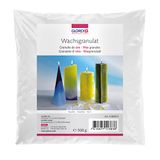 Glorex 6 8600 9 Waxgranulaat in pastilillvorm, 500 g, kaarswas op paraffinebasis, voor het maken van kaarsen, klaar voor gebruik