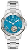 Bulova 98L317 Marine Star Dames Polshorloge Automatisch Staal Blauw Zilverkleurig