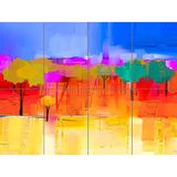 Artery8 Abstracte landschap met bomen XL Giant Panel Poster (8 Secties)