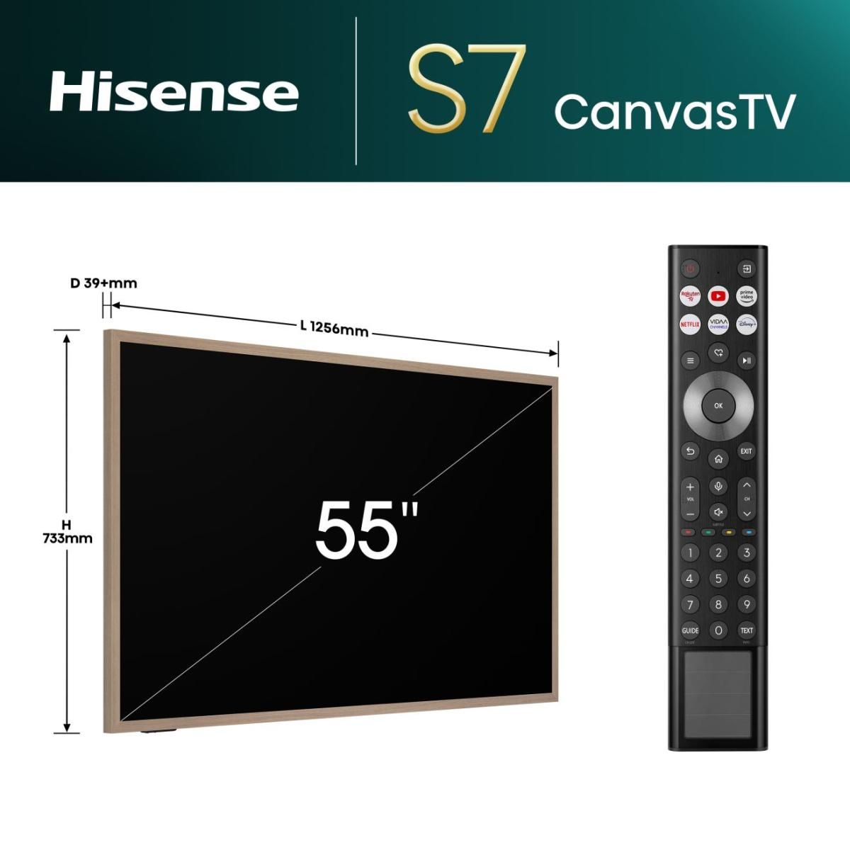 Hisense 55S7NQ / QLED screen / 55 inch / 2024