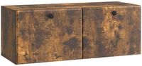 vidaXL Wandmontage TV-kast 78,5 x 31 x 30 cm Gerookt eiken