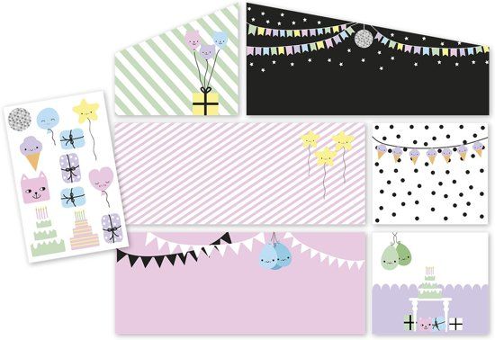 Lundby poppenhuis Wandset Creative feest (achterwand + stikkervel)