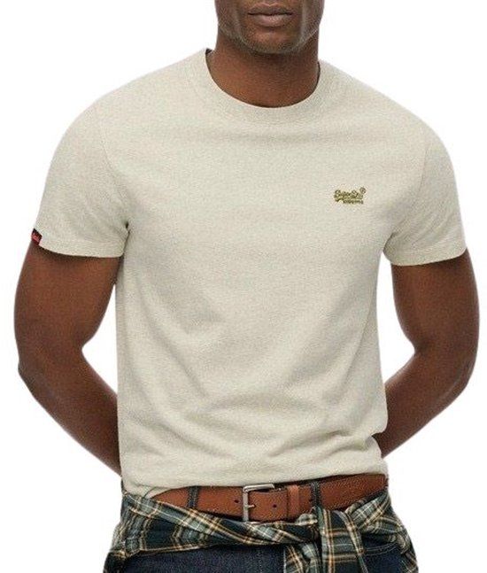 Superdry ESSENTIAL LOGO EMB TEE Heren T-shirt - Straw Grey Marl