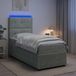 Maison Exclusive - Lit boxspring LED avec matelas gris clair 90 x 200 cm velours