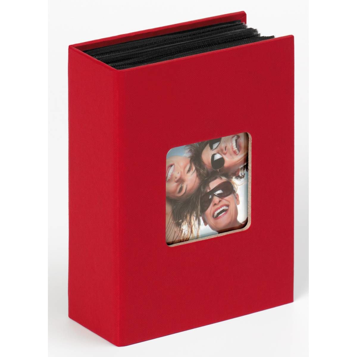 Walther Design MA-357 Fotoalbum - Rood - 100 foto's 10x15 cm - Papier - Zwart pagina's