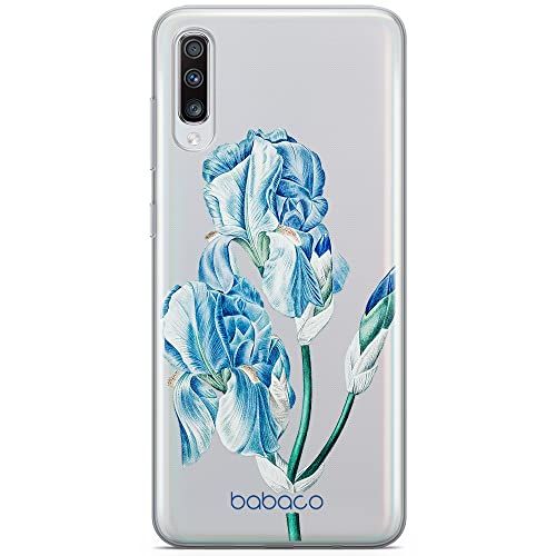 BABACO ERT GROUP mobiel telefoonhoesje voor Samsung A70 origineel en officieel erkend Babaco patroon Flowers 025 optimaal aangepast aan de vorm van de mobiele telefoon, gedeeltelijk bedrukt
