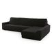 FAVERTI Overtrek voor chaise longue, lang hoekdeel rechts (voorgezien), model Novele, super verstelbare chaise longue-overtrek in zwart, kwaliteitsbescherming van jacquard-stof met katoengevoel