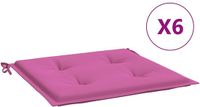vidaXL Tuinstoelkussens 4 stuks 50x50x3 cm stof roze