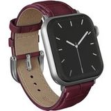 Burga Genuine Leather Band - Apple Watch | 44/45/46/49 mm / Universeel 20 mm aansluiting - Mobwife / Silver