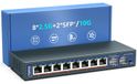Merkloos Netwerk switch - 10 poorten - 2,5g - Ventilatorloos - Metaal - Plug and play