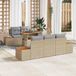 Prolenta Maison Exclusive - Tuinset met 6 zitplaatsen, beige, van polyrotan