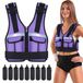Gilet lesté - Réglable 0,9 - 8 kg - Néoprène - Gilet de course - Réfléchissant