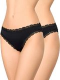 NUR DIE Slip Invisible Seamless Lace Zwart Dames 2-pack