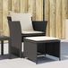 Maison Exclusive - Chaise de jardin avec repose-pieds Noir Poly Rotin