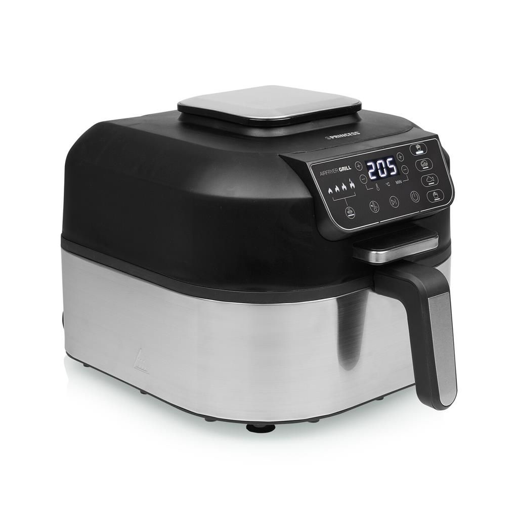 Princess Airfryer Grill XXL - 2-in-1 Hot Air Fryer & Grill - 5.6L - 1760W - Black/Silver