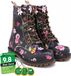 GOBY Midnight Blossom Dames Veterboot Vegan Handgemaakt Maat 38