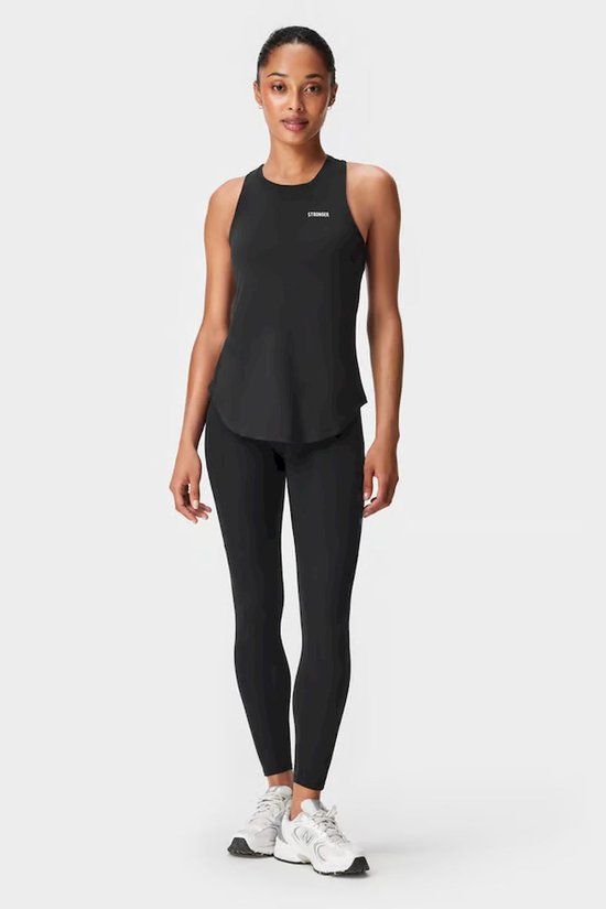 Stronger Airy Racerback Tank Dames Zwart