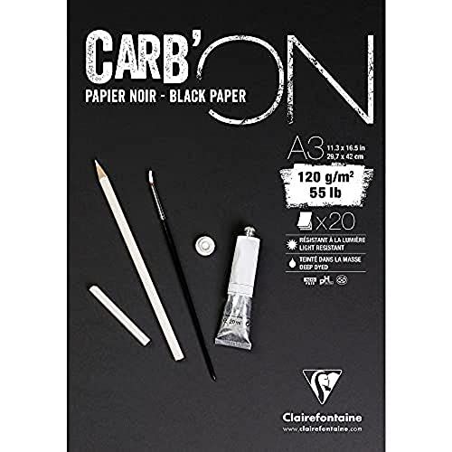 Clairefontaine Carb´On tekenblok - A3 - 20 vellen - zwart