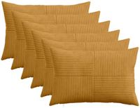 vidaXL - Kussensloop - 6 stuks - ALMELO - Geel - 50 x 80 cm - Corduroy