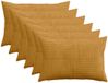 vidaXL - Kussensloop - 6 stuks - ALMELO - Geel - 50 x 80 cm - Corduroy