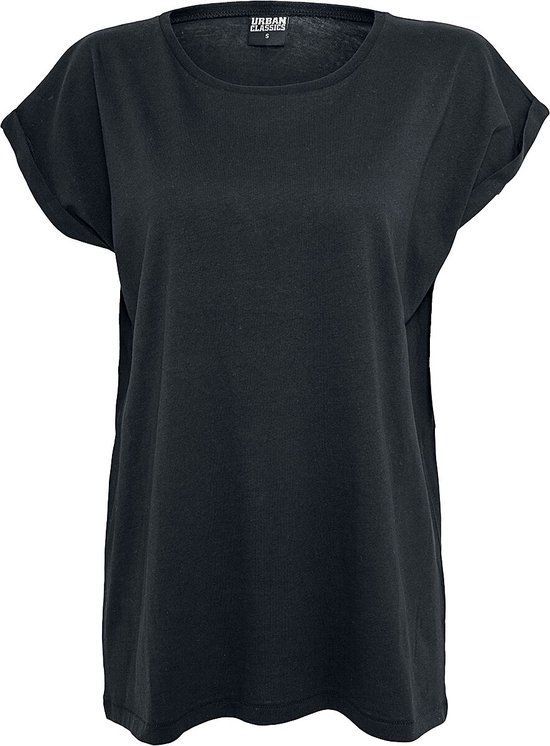 Urban Classics Extended Shoulder Tee Dames T-shirt - Zwart - 5XL
