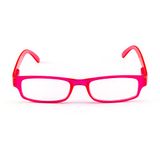 Contacta Fluo Fuchsia + 2,50 - leesbril in fluorescerende kleuren - lichtblauw geel fuchsia - heren dames - met brillenetui - 18 g