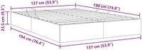 vidaXL Opbergbed met opbergruimte, zuiverwit, 137 x 190 cm, kunstleer