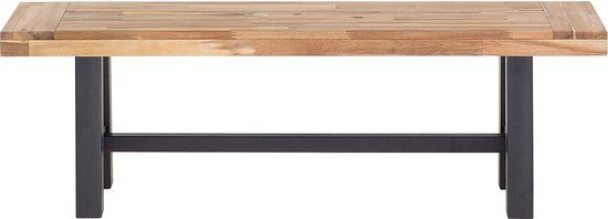 Beliani SCANIA - Acacia Wood Garden Bench - Light Wood Color - 140cm