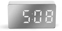 StarTech LED-wekker met spiegeldisplay - Wekkerfunctie - Slaapfunctie - Nachtlampje - USB-aansluiting - Zwart