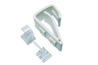 GARDINIA Klemsteunen Easy Click voor valletjes, 2 stuks, montage zonder boren en schroeven, kunststof, wit