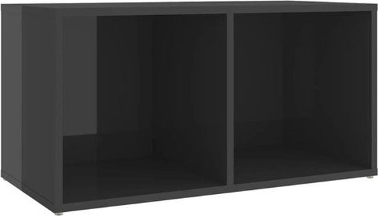 vidaXL Tv-meubel 72x35x36,5 cm bewerkt hout hoogglans grijs