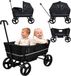 Xadventure Bolderkar Opvouwbaar CarGo – Bolderwagen – Met Dak en Trekstang – Geschikt voor Kinderen en Bagage – Zwart