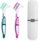 OEM Allecto Plus - Set van 2 tandprothesen reinigingsborstels met wit etui