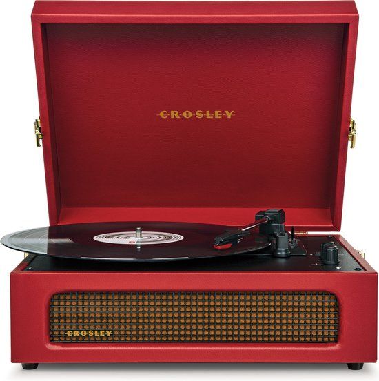 Crosley Voyager CR8017B-BUR - Burgundy Red - Bluetooth In/Out Turntable