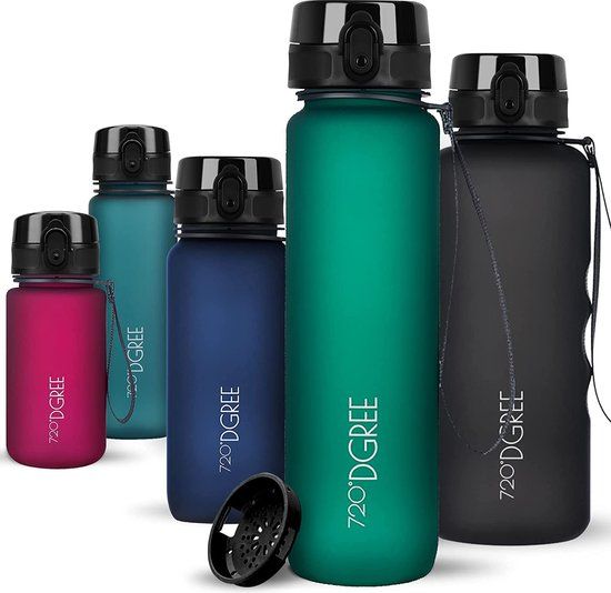 720°DGREE Drinkfles "uberBottle" met Fruit-Zeef - 350ml, groen