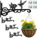 Unyqoos® Crochets muraux décoratifs en métal avec motif colibri