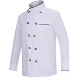 MISEMIYA - Chef Jassen Uniformen Keukens Uniformen Koks Chef Uniformen - Ref.842B - XL, Wit