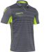 Macron Jersey Tabit XXXS Grijs/Gele Fluo Polyester Gestreept Korte Mouw Heren Voetbal