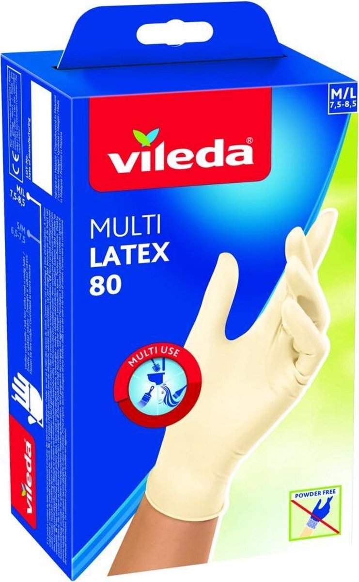 Vileda Multi Latex M//L Handschoenen 80 Stuks