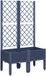 vidaXL Plantenbak met latwerk 80x40x142 cm polypropeen blauwgrijs