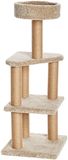 Amazon Basics Kattenboom, toren met krabpalen voor thuis en gebruik binnen, beige, groot (45 x 45 x 117 cm (l x b x h))