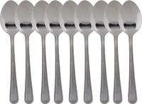 Merkloos / Sans marque RVS Theelepels/dessertlepels - 9x - 18 cm