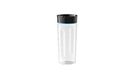 Braun MultiQuick 5 Vario Fit Beker met Drinkdeksel STG BKBL, Smoothie Beker voor onderweg, vaatwasserbestendig, 600 ml, Zwart/blauw