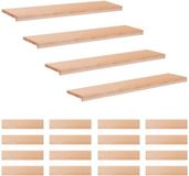 vidaXL - Trapmatten - 20 stuks - Naturel - 110 x 30 x 2 cm - Massief beukenhout