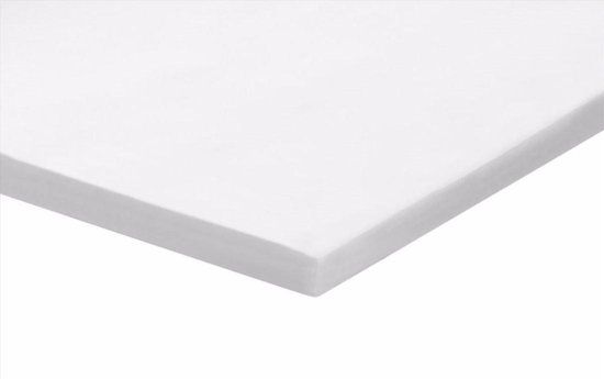 Elegance Molton Topper Hoeslaken Stretch 180x200 - Wit