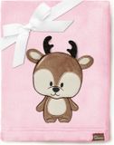 Be Mammy Babydeken - Dekbed - Kinderdeken - Wiegdeken - Dekentje Baby - 76 x 102 cm - Poederroze - hert