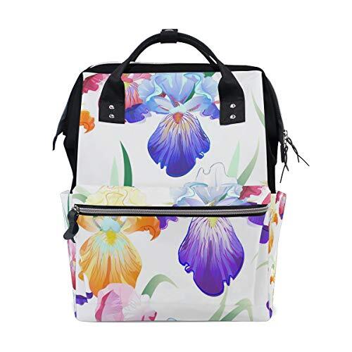 MONTOJ Iris Flower Canvas Rugzak Reiscampus Rugzak