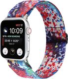 Strap-it Tribal bandje - Geschikt voor Apple Watch Series 1-10, SE, SE2, SE3 - Kleurrijk - Elastisch nylon bandje - Maat 38/40/41/42mm