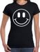 Bellatio Decorations Verkleed shirt dames - Smile / Emoticon - zwart - carnaval - foute party - feestkleding XS